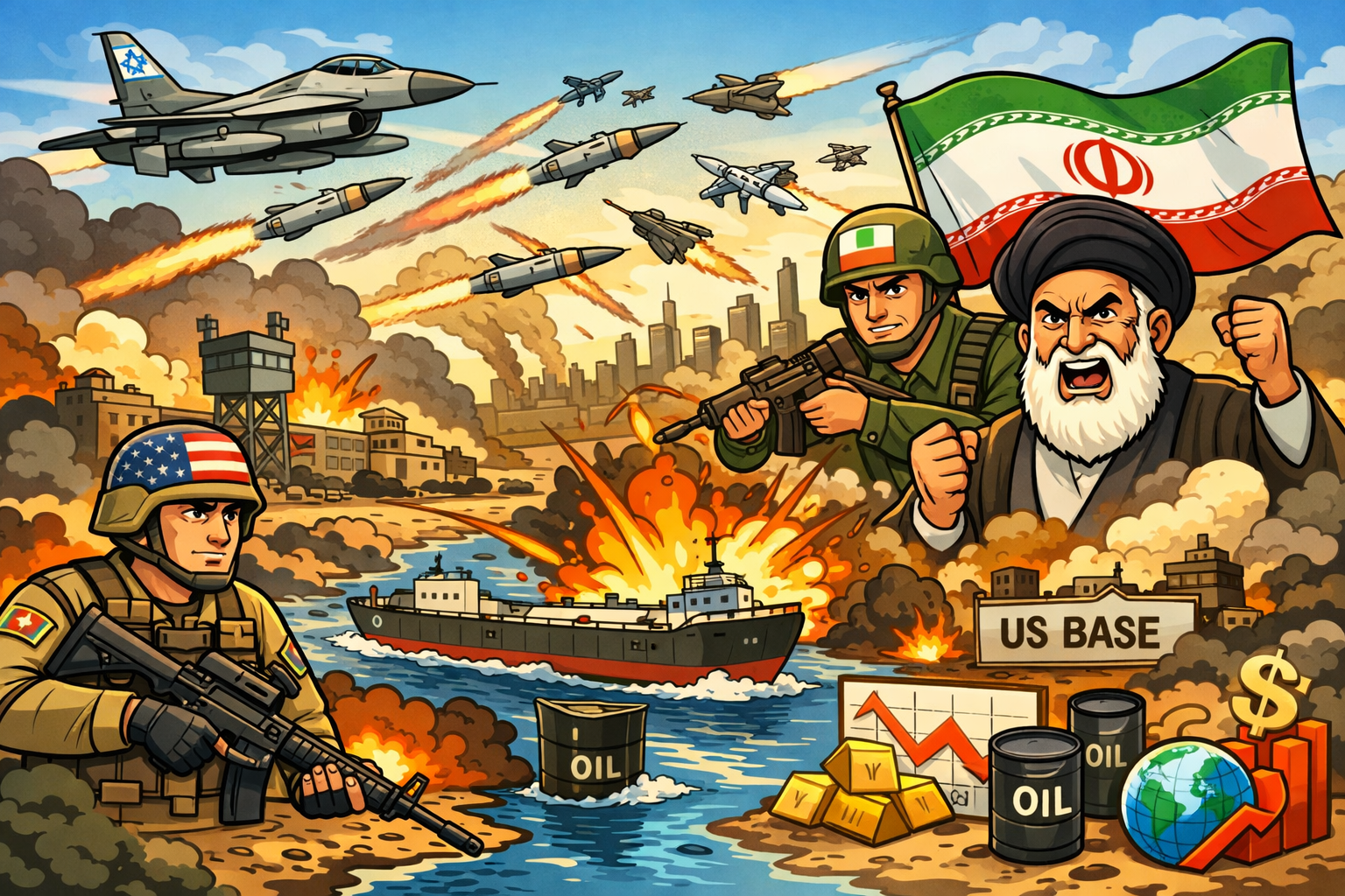 AS dan Israel serang Iran
