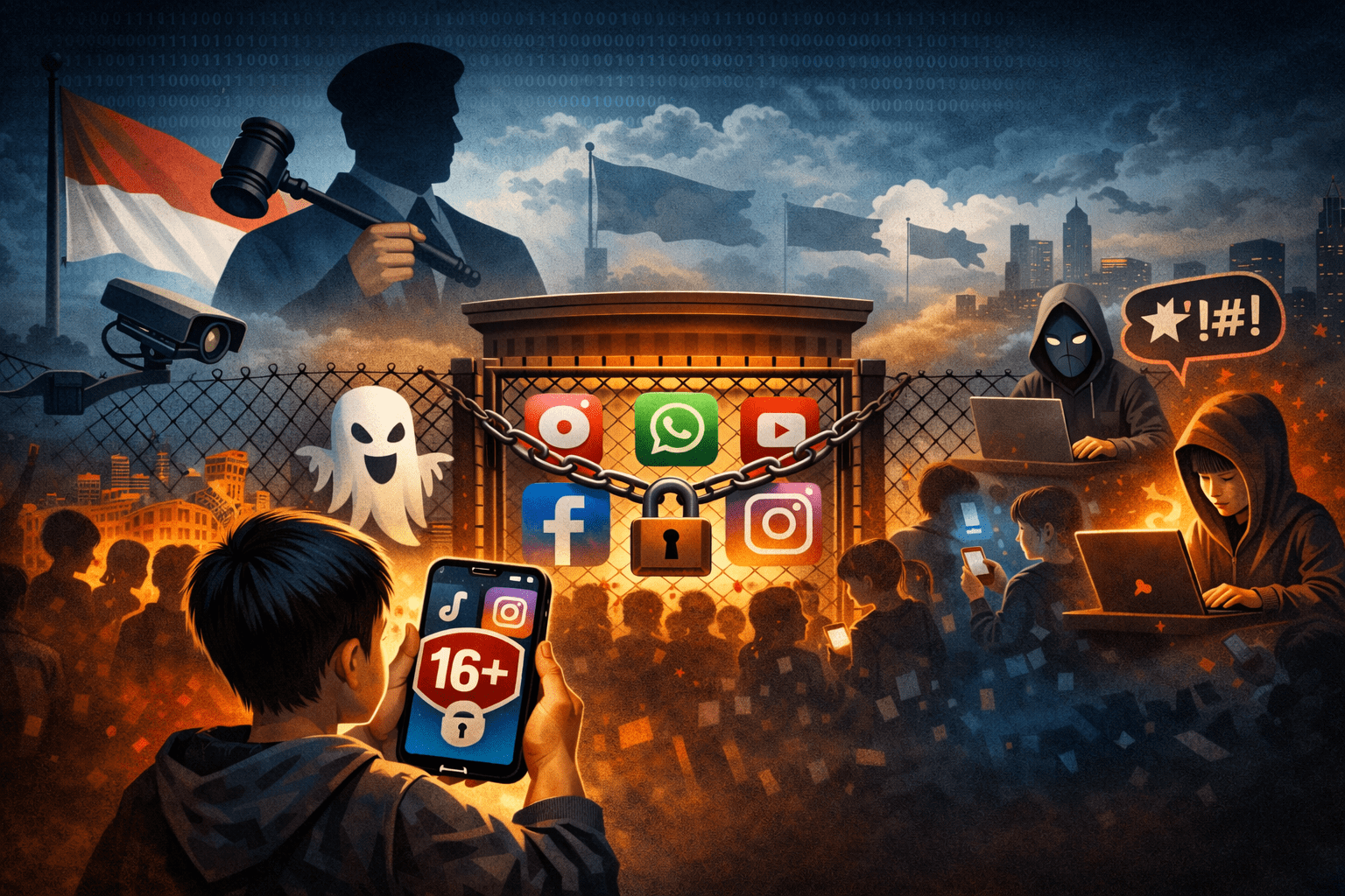 pembatasan medsos pada anak di Indonesia