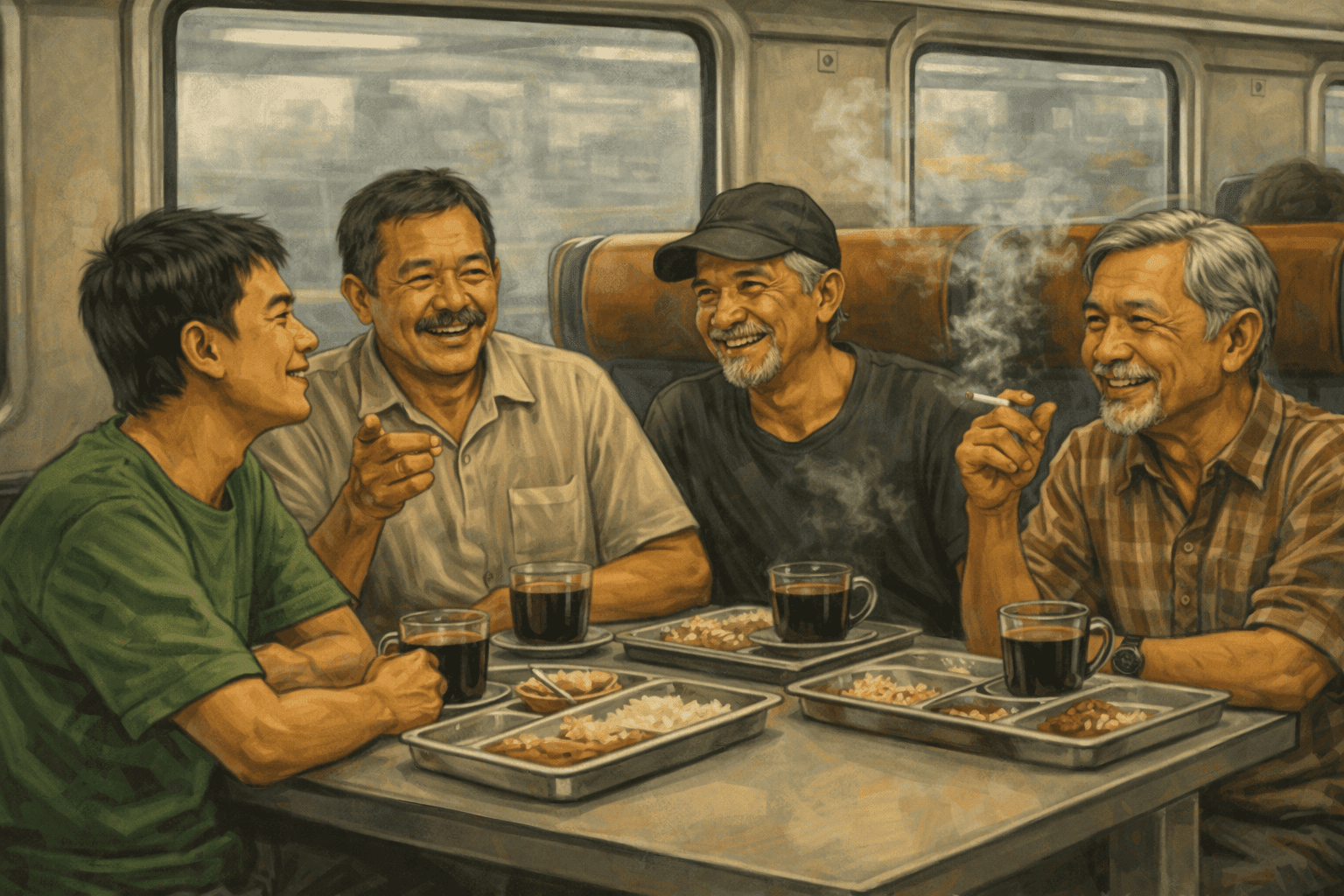 ngopi di resto kereta