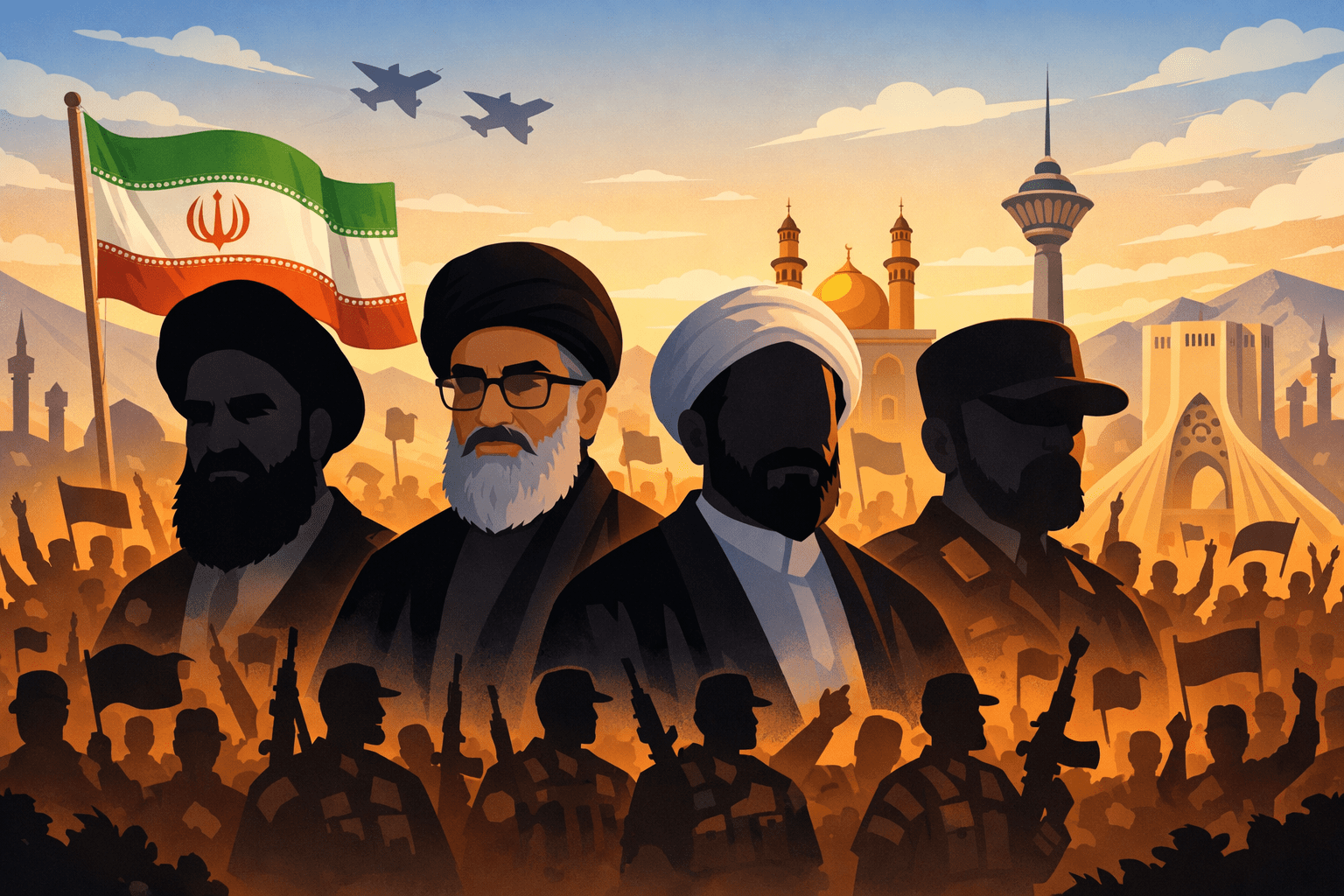 khomaeni, larijani, pakpour, hajizadeh