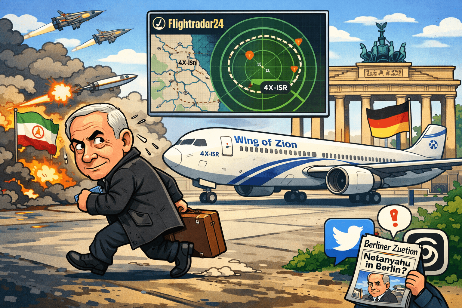 Netanyahu melarikan diri