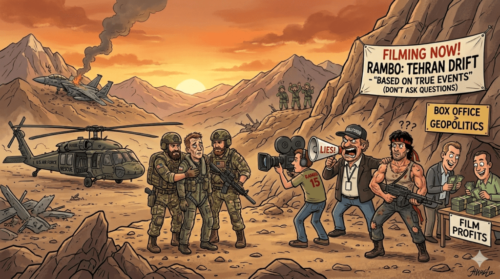 Penyelamatan pilot F15E di Iran pasti akan jadi serial Rambo